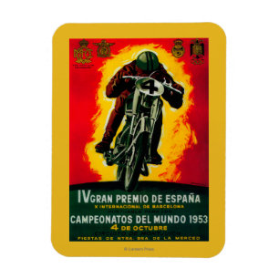 Íman Gran Premio de Espana Vintage Poster Europe