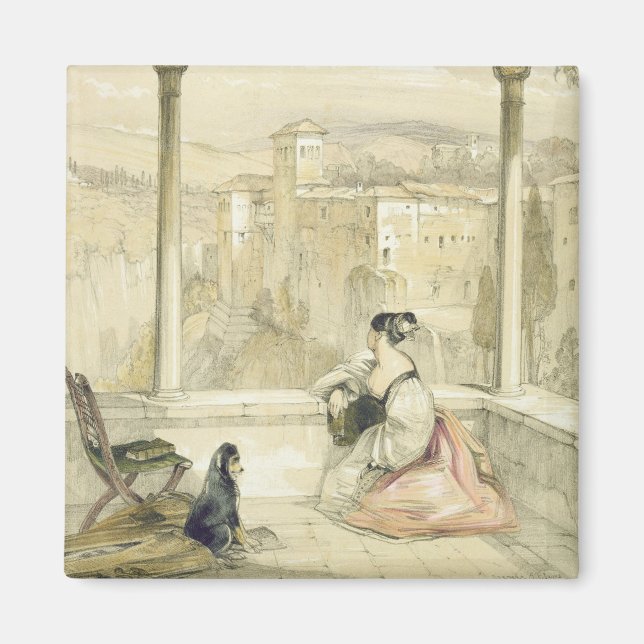 Íman Granada (Alhambra), prato 9 de "Sketches de Espanh (Frente)