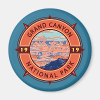 Grand Canyon National Park Retro Compass Emblem