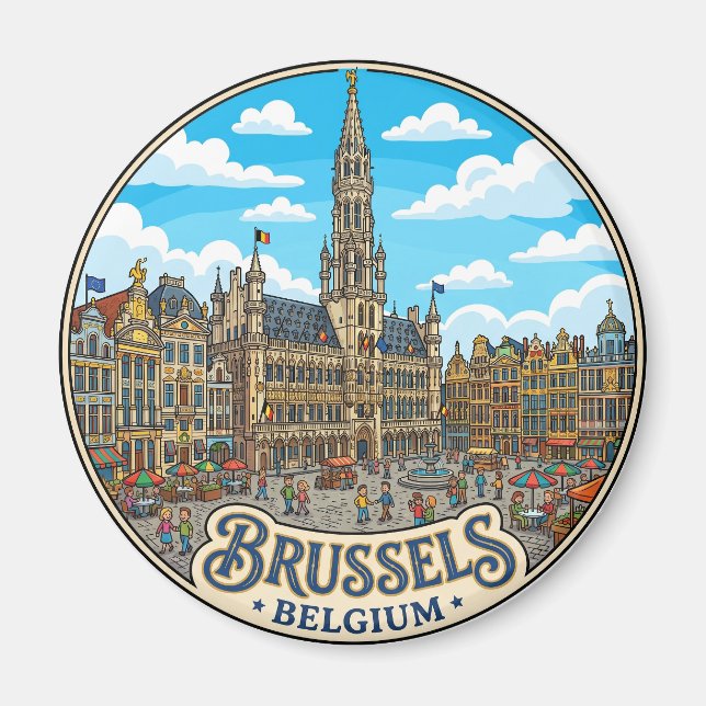 Íman Grand Place, Bruxelas Bélgica (Frente)
