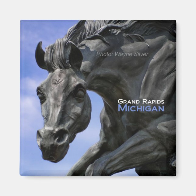Íman Grand Rapids Michigan Magnet Viagem Souvenir (Frente)