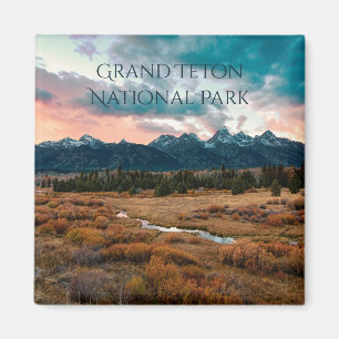 Íman Grand Teton National Park Mountain Sunset Photo
