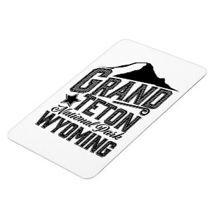 Íman Grand Teton National Park, Poster vintage Wyoming