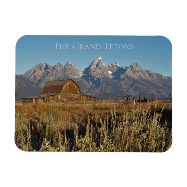 Íman Grand Teton National Park Wyoming com o Barn (Horizontal)