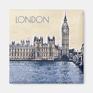 Íman Grande Arte em Aquarela do Ben Londres