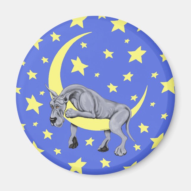 Íman Grande Brilho Azul de Dane - Personalizado (Frente)