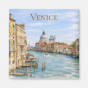 Íman Grande Canal de Veneza Aquarela
