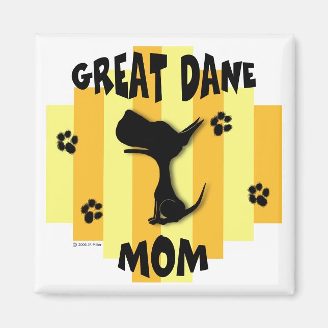 Íman Grande Dane Mãe Magnet (Frente)