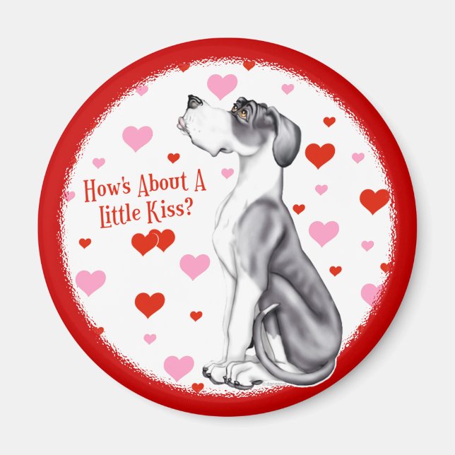 Íman Grande Dane Mantle UC Kiss Magnet (Frente)