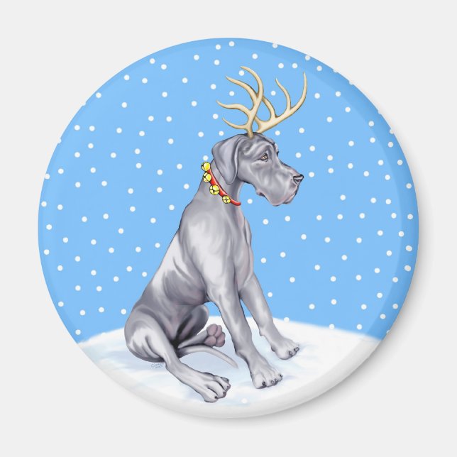Íman Grande Dane Reindeer Blue UC (Frente)