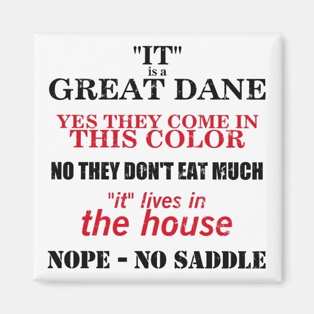 Íman Grande Dane Walking Respostas (Frente)