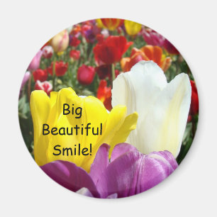 Íman Grande e Belo Sorriso! ímãs Flores de Tulipa