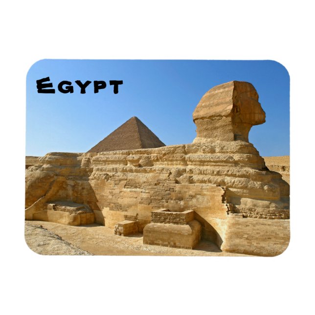 Íman Grande Esfinge de Gizé com pirâmide de Khafre - Eg (Horizontal)