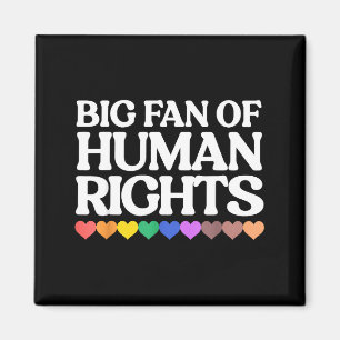 Íman Grande fã dos direitos humanos - corações em arco-