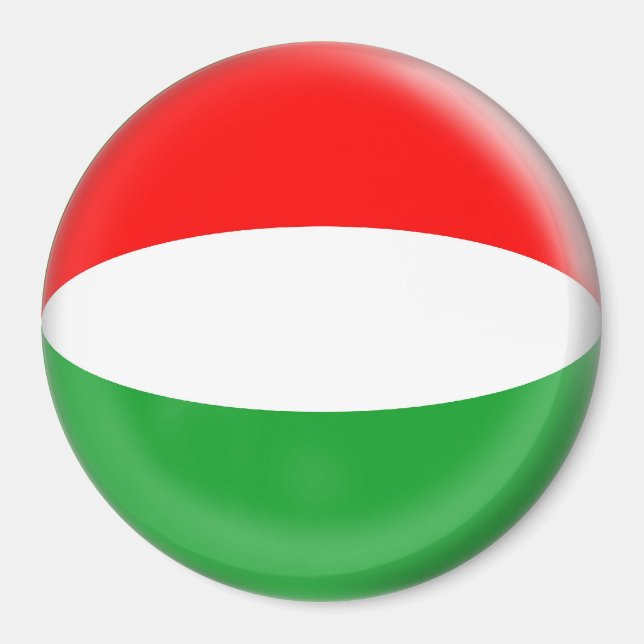 Íman Grande ímã de 3 polegadas - Bandeira húngara (Frente)