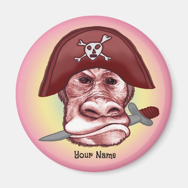 Íman Grande Macaco Pirata Mau  (Frente)