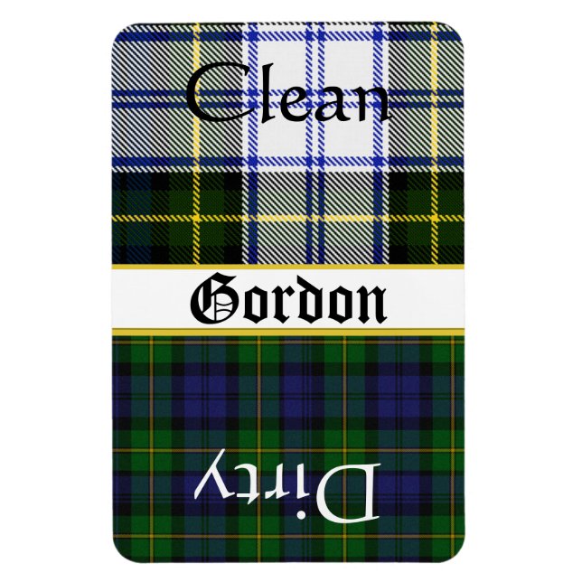 Íman Grande Magnet da lavadora de Xadrez Gordon Tartan (Vertical)