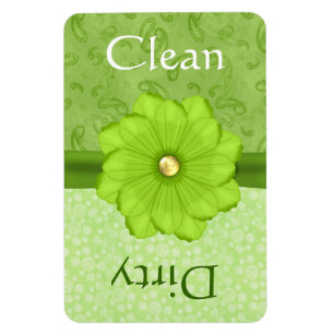 Íman Grande Magneto de Lâmina Floral Verde