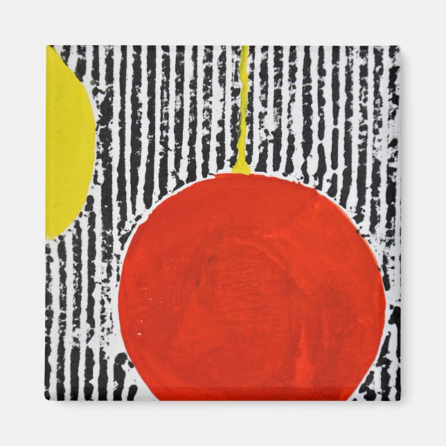 Íman Grande Mancha Vermelha com listras pretas (Frente)