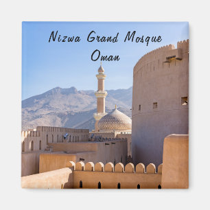 Íman Grande mesquita e minarete em Nizwa - Omã