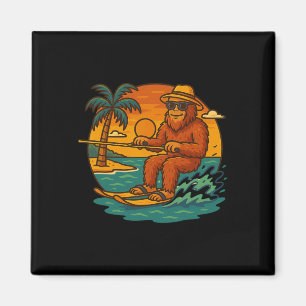 Íman Grande Pé de Água Esquiando Gráfico de Praia de Pô