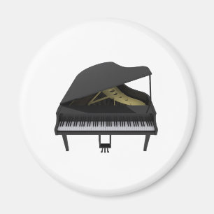Íman Grande Piano Preto: Modelo 3D: