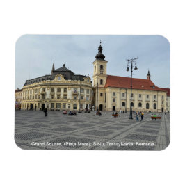 Íman Grande Praça, (Piaţa Mare), Sibiu, Romênia em um