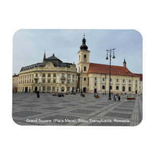 Íman Grande Praça, (Piaţa Mare), Sibiu, Romênia em um