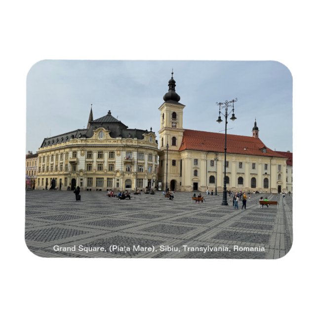 Íman Grande Praça, (Piaţa Mare), Sibiu, Romênia em um (Horizontal)