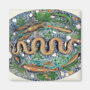 Íman Grande prato oval moldado no alivio