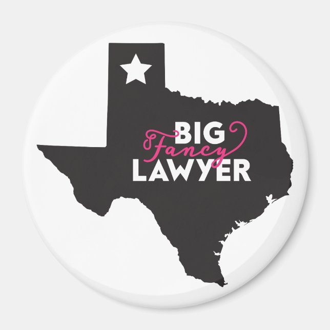 Íman Grande Rico do Texas Lawyer Magnet (Frente)