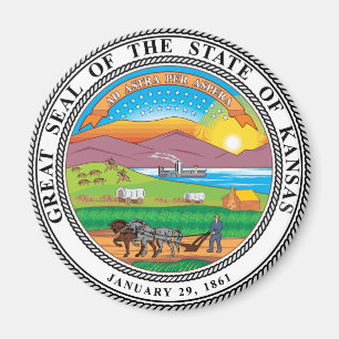 Íman Grande selo do estado de Kansas
