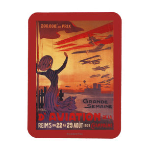 Íman Grande semana da aviação - poster de ondulação