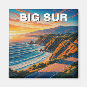 Íman Grande Sur California Central Viagem Sunset