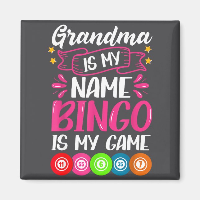 Íman Grandma Bingo Player Funny Bingo Quote Design  (Frente)