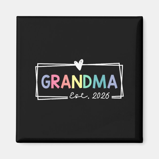 Íman Grandma Est 2026 Promoted To Grandma 2026 For Gran (Frente)