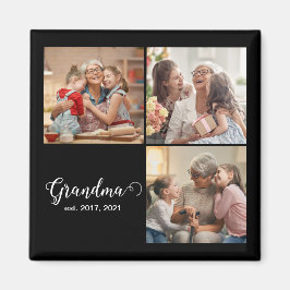 Íman Grandma Established Script Gift Photo