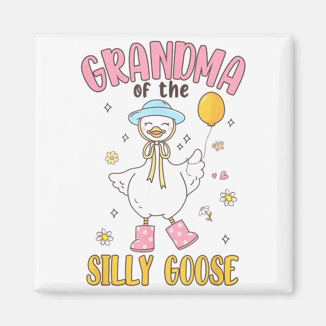 Íman Grandma Of The Silly Goose First Birthday Family M (Frente)