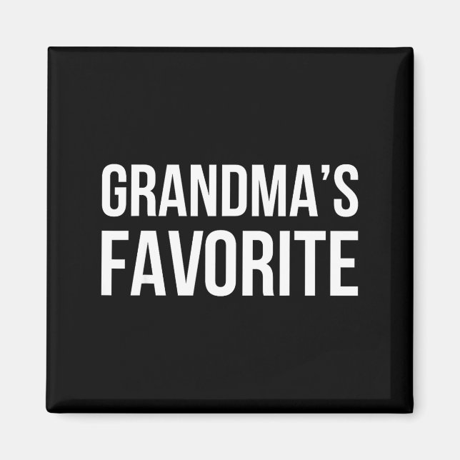 Íman Grandma's Favorite Family Baby Granhild Quote  (Frente)