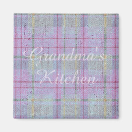 Íman Grandma's Kitchen Weathered Lavender Plaid 