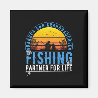 Íman Grandpa And Granddaughter Fishing Buddies For Life