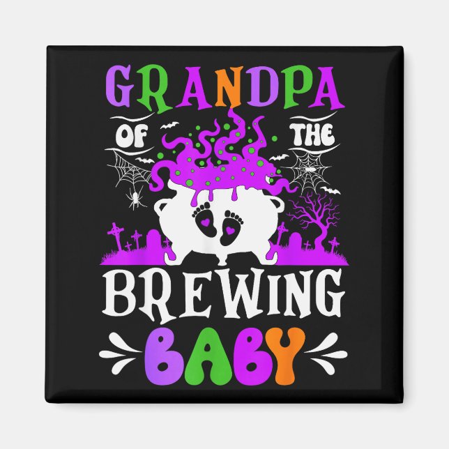 Íman Grandpa Of The Brewing Baby Grandpa To Be Hallowee (Frente)