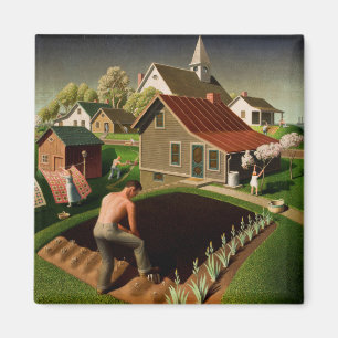 Íman Grant Wood Primavera na Cidade (1941)