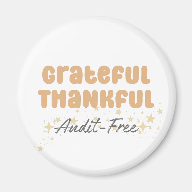 Íman Grateful Audit Free - Contador Engraçado (Frente)