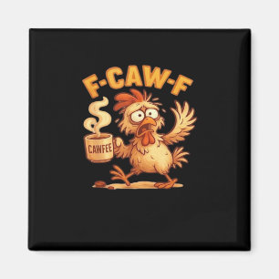 Íman Grático Clássico Retrô de Frango Divertido F Caw