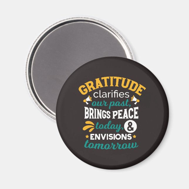 Íman Gratidão Traz Paz Hoje – Fé Positiva (Front/Back)