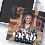 Íman Gratos Formando Foto Personalizada de Script Simpl<br><div class="desc">Este design simples e moderno é composto por tipografia de serifa e adiciona uma foto personalizada.</div>
