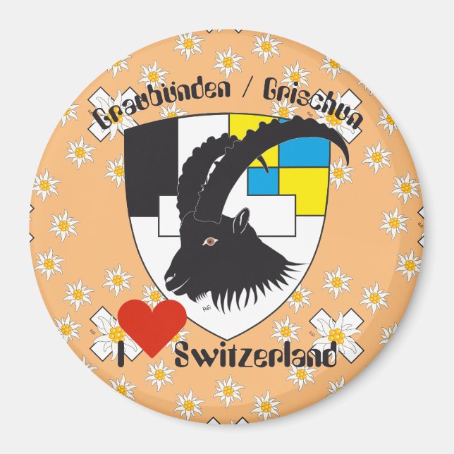 Íman Graubünden Schweiz Magnet (Frente)