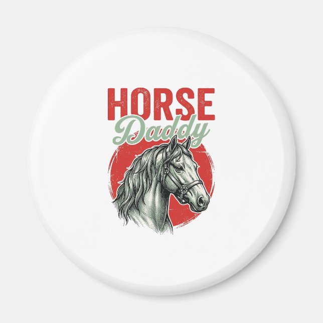 Íman Graveação Vintage Cavalo Papai (Frente)