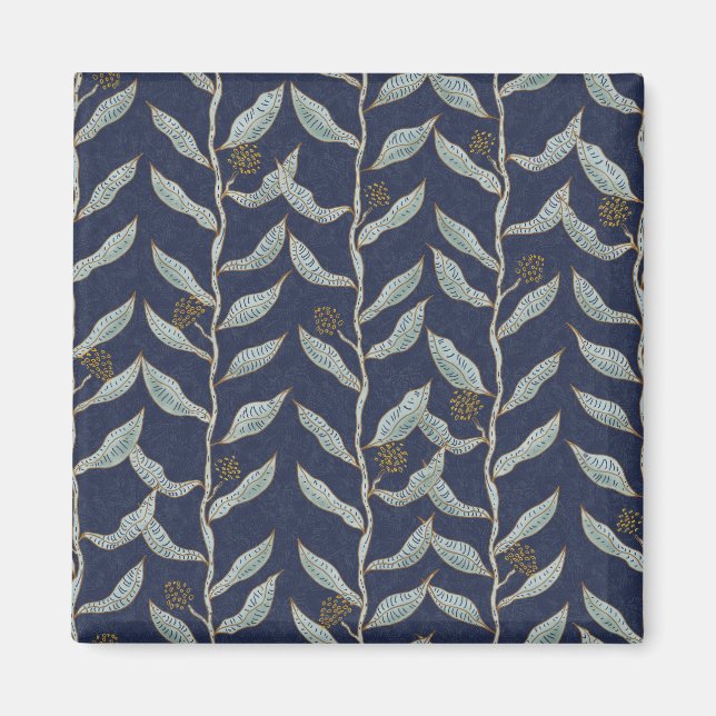 Íman Gray floral vines  (Frente)